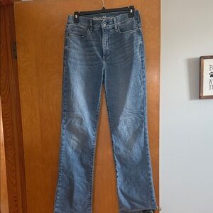 Two pair Eddie Bauer Voyager, high-rise jeans, boot, cut - Size 4